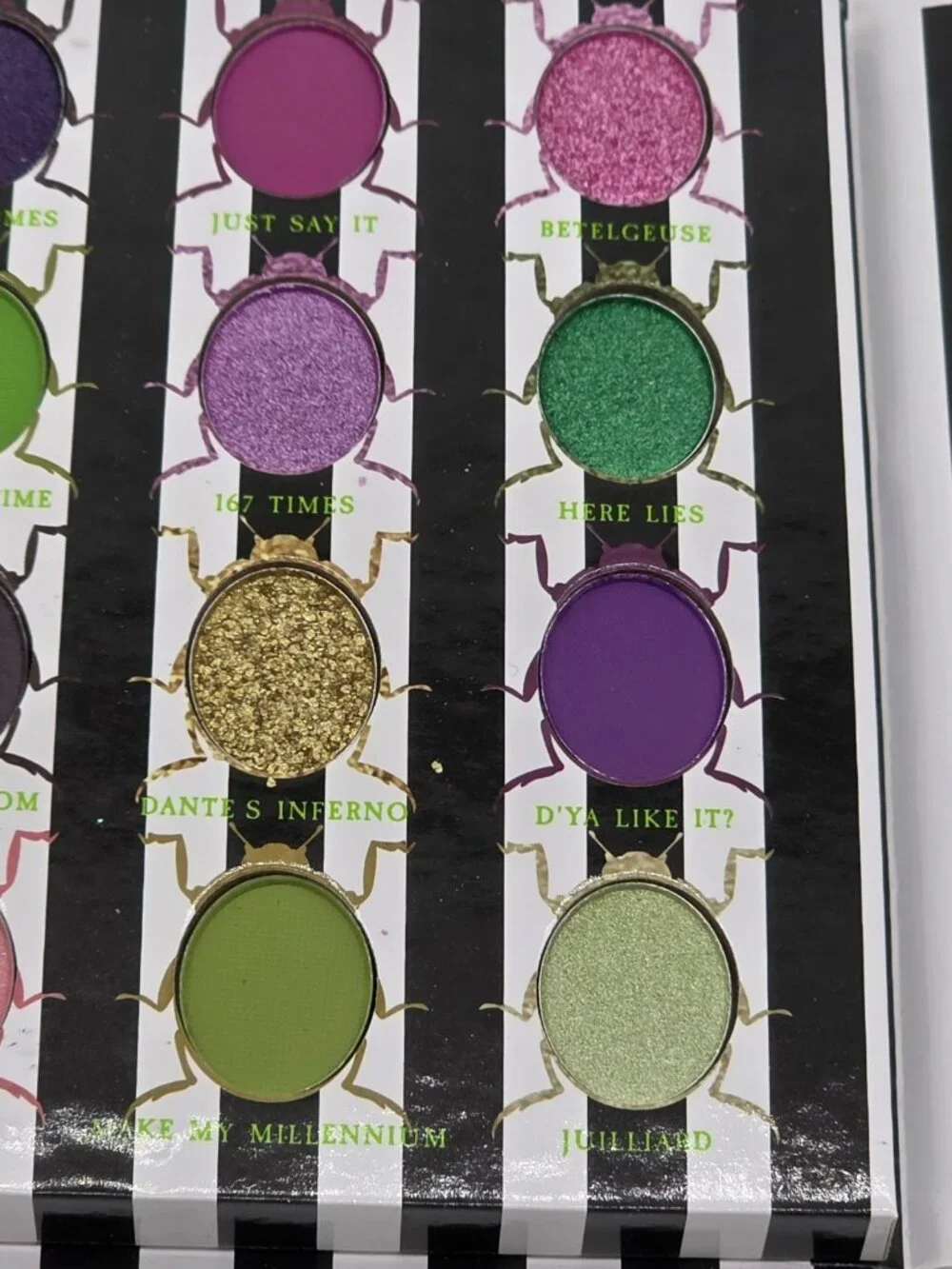 Beetlejuice X Revolution Shadow Palette Eye Shadow Cosmetic Makeup 16 Colors